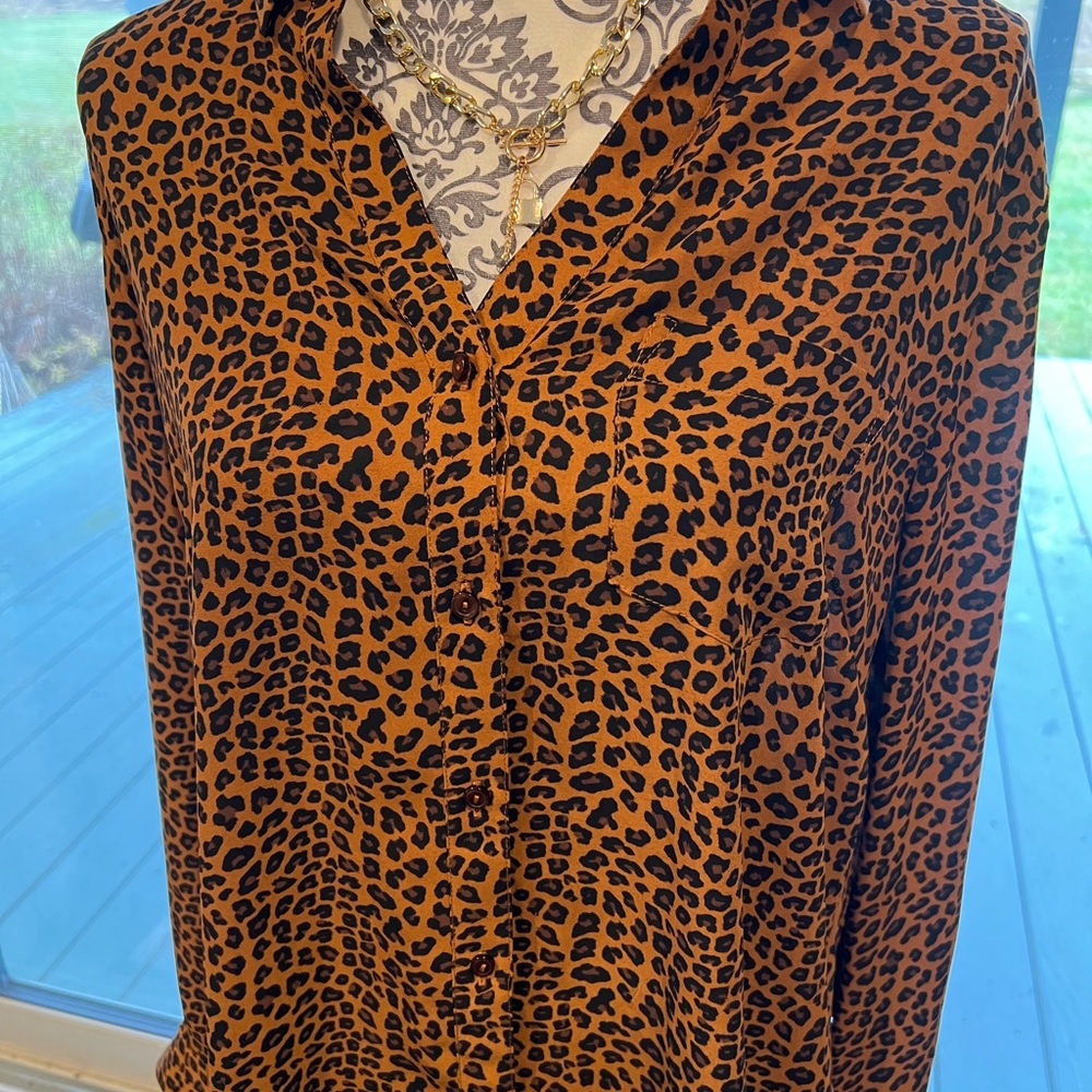 NWOT. The Limited animal print long sleeve shirt. - Picture 3 of 7